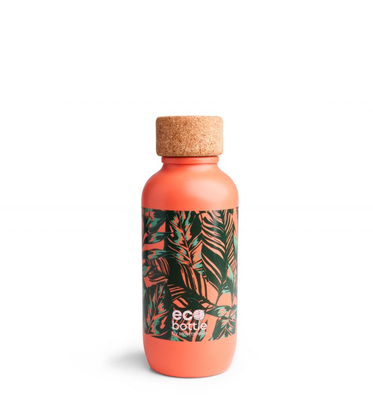 SmartShake Eco Sugarcane Bottle 650ml (Coral Leaves)