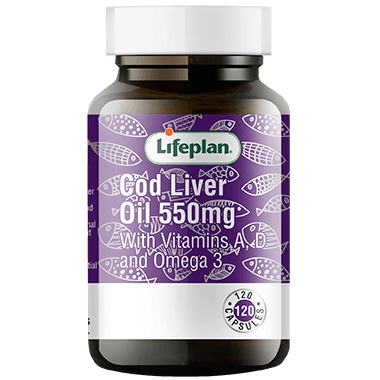 Lifeplan Cod Liver Oil 550mg (120 Caps) "One A Day"