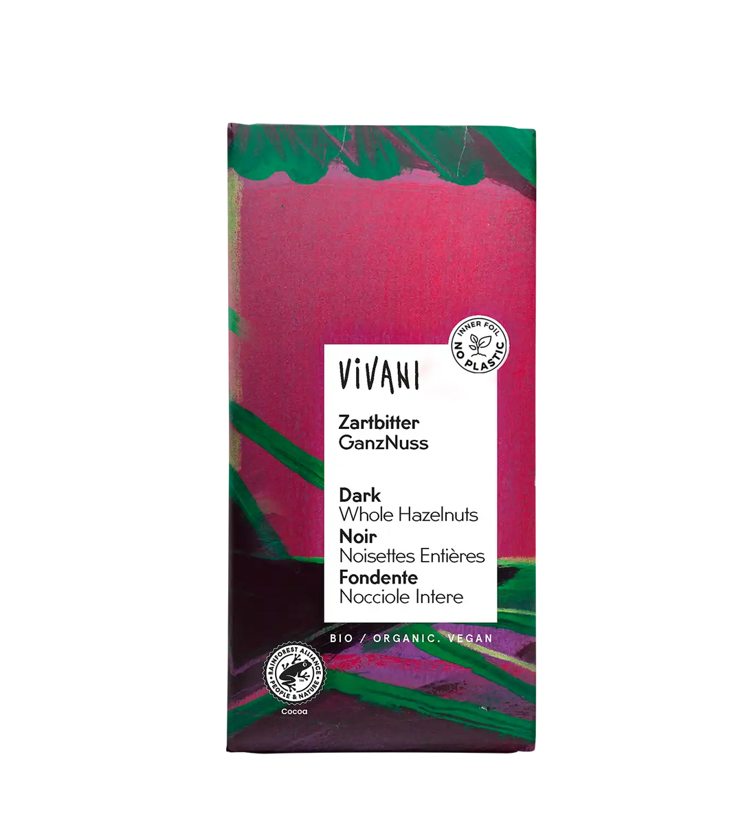Vivani Organic Dark Chocolate w/Hazelnuts 100g