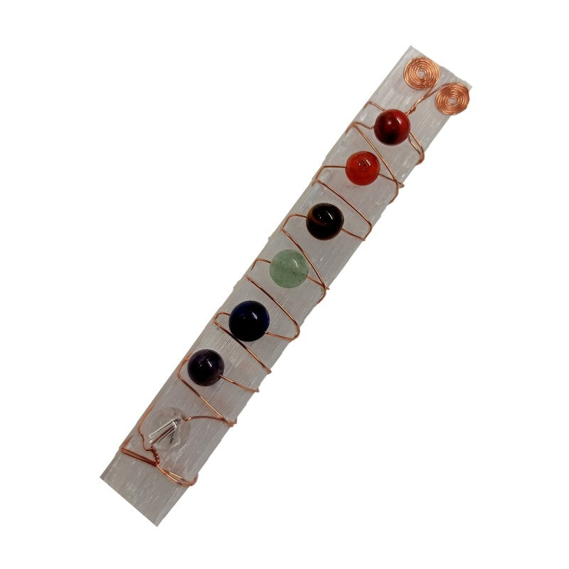 Selenite Chakra Charging Kit Wire Wrapped 9cm