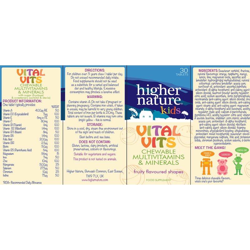 Higher Nature Vital Vits for Kids 30&