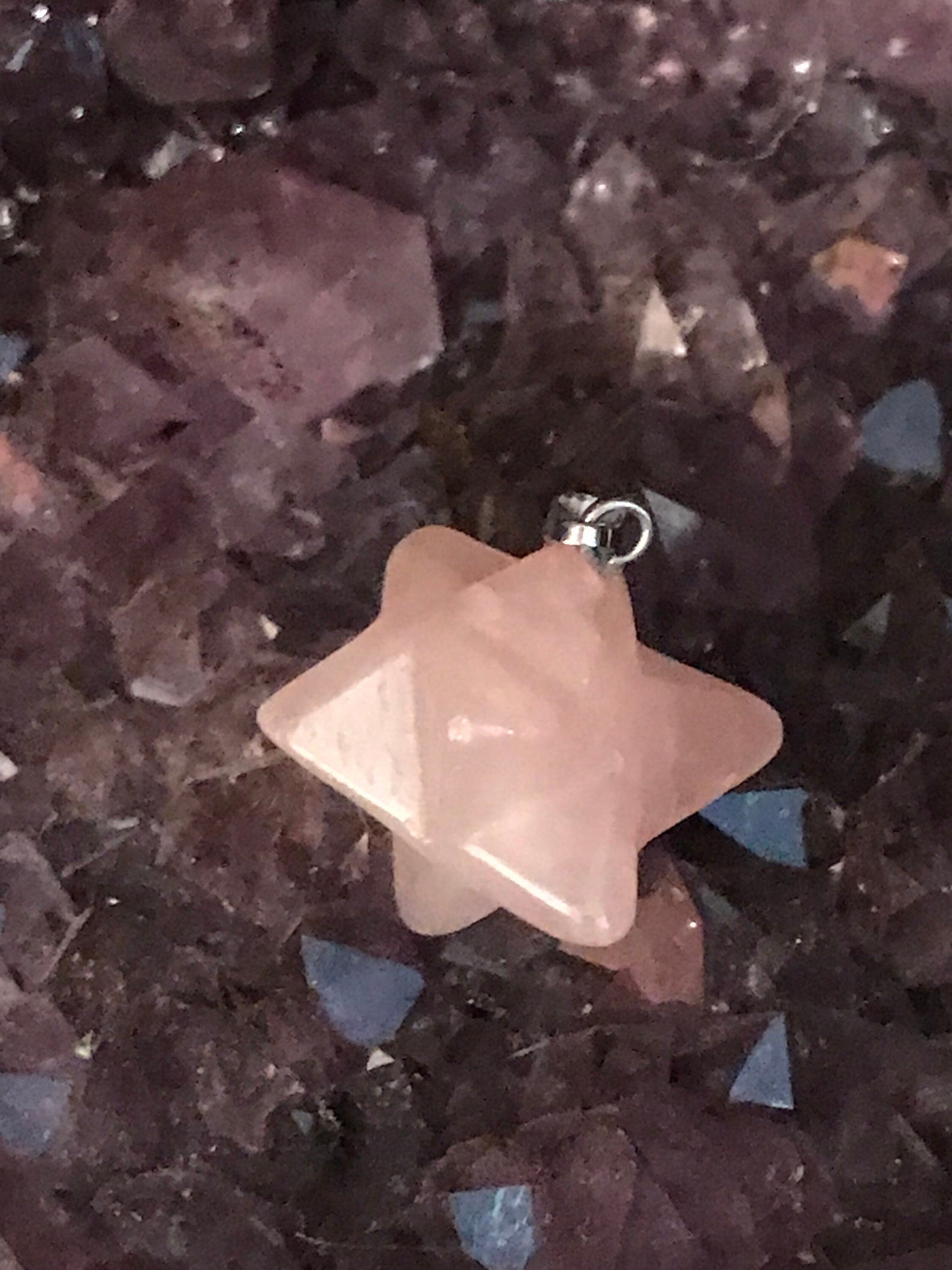 Pendant Merkaba - Rose Quartz