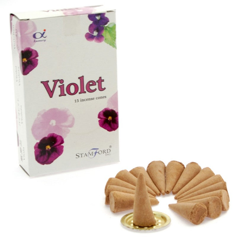 Incense Cones - Violet - 15 Cones
