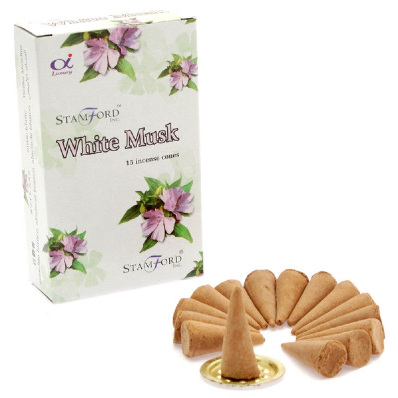 Incense Cones - White Musk - 15 Cones