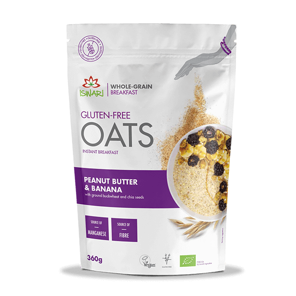 Iswari Gluten Free Oats - Peanut Butter & Banana (360g)