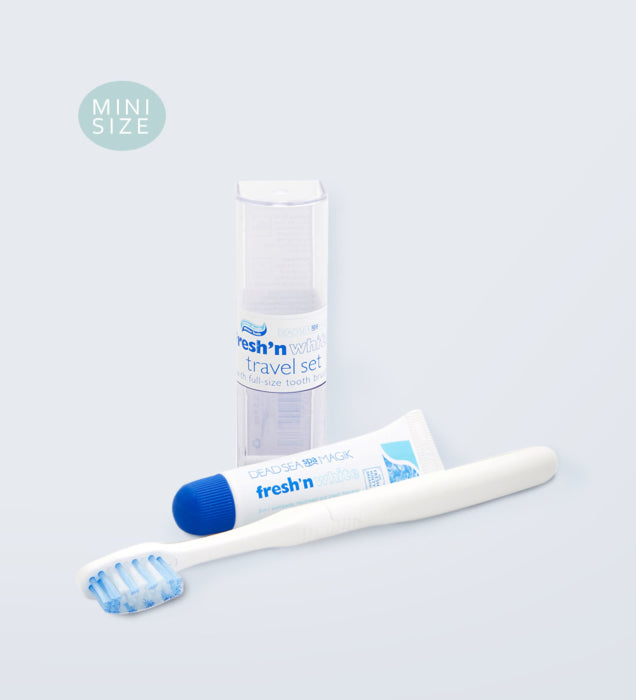 Dead Sea Magik - Fresh n White Travel Set (Toothpaste & Toothbrush)