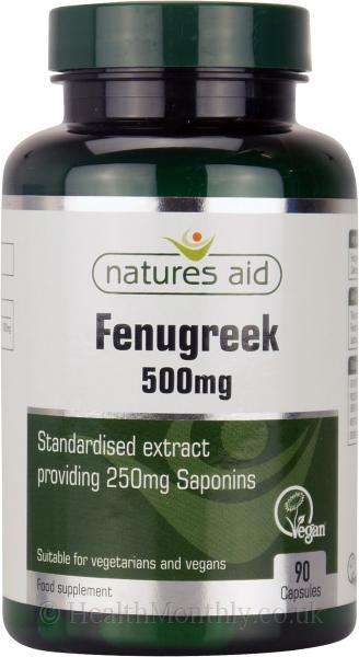 Natures Aid Fenugreek (500mg) 90 Caps