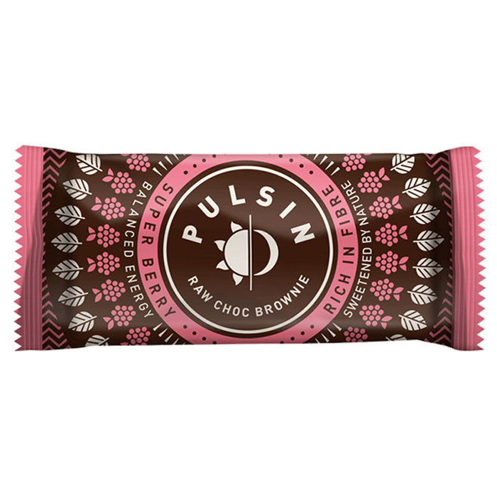 Pulsin Raspberry & Goji Raw Chocolate Brownie - 50g