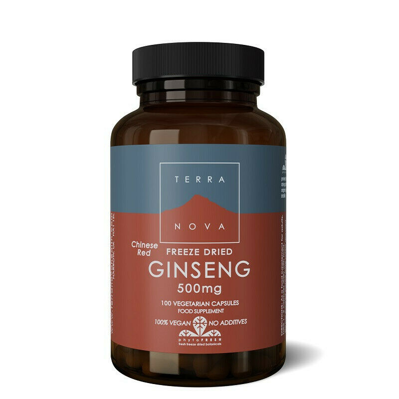 Terranova Organic Ginseng (Chinese Red) 500mg (100 Veg Caps)