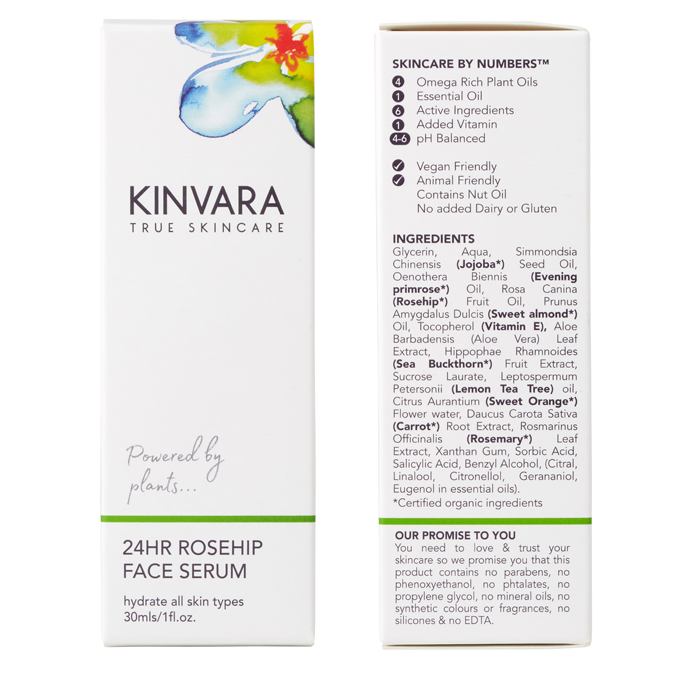 Kinvara 24HR Rosehip Face Serum (30ml)
