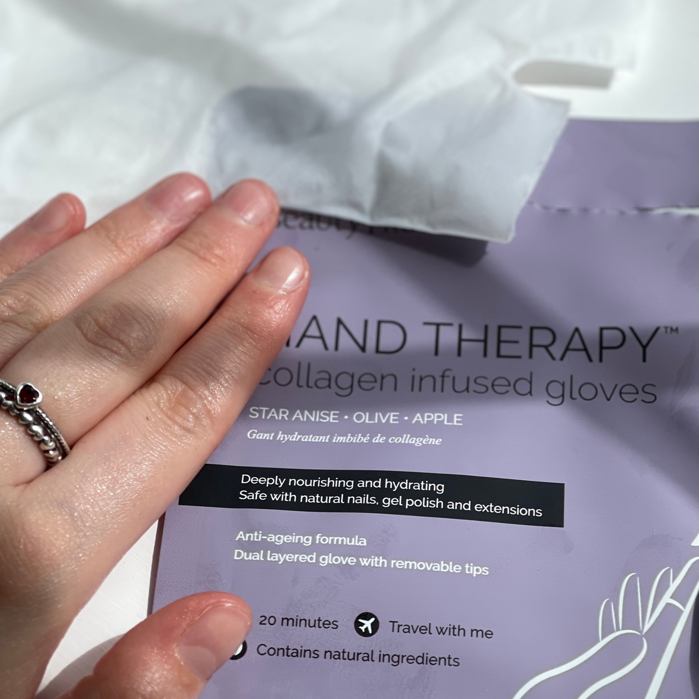 BeautyPro Hand Therapy Gloves - Collagen Infused - Star Anis