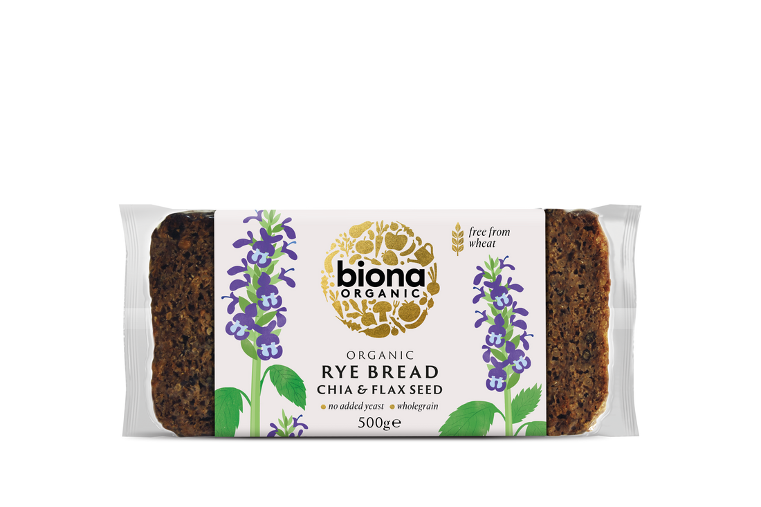 Biona Organic Rye Chia &amp; Flax Bread 500g
