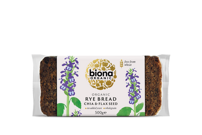 Biona Organic Rye Chia &amp; Flax Bread 500g