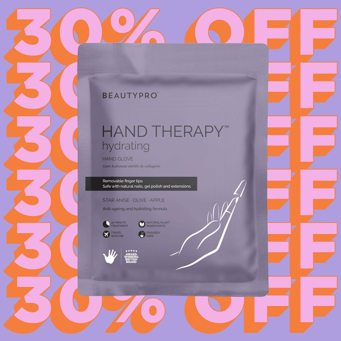 BeautyPro Hand Therapy Gloves - Collagen Infused - Star Anis