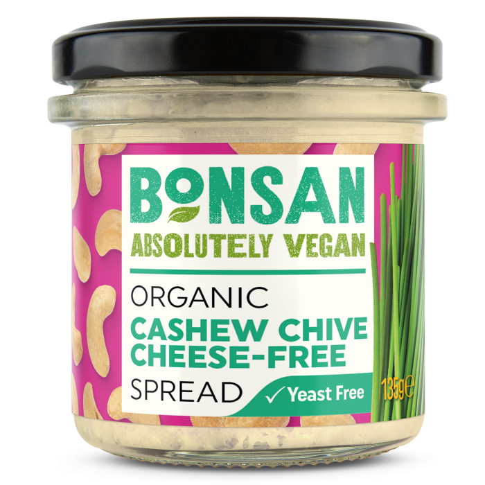 Bonsan Organic Cashew Chive Cheese Free Spread 135g