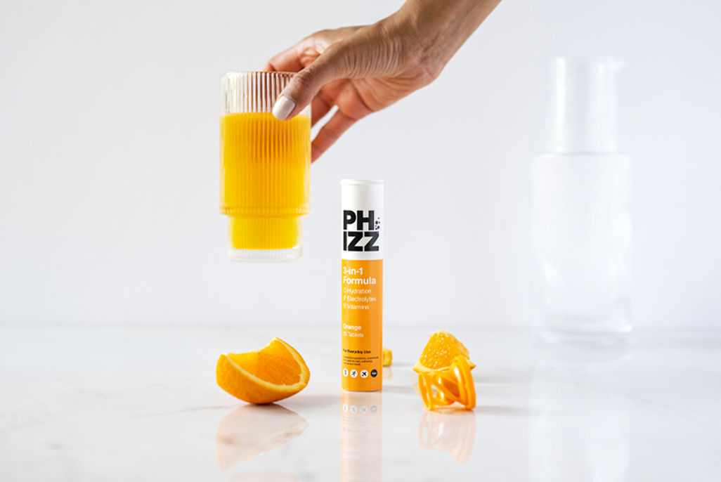 Phizz Orange 3 in 1 Effervescent Tablets (20&