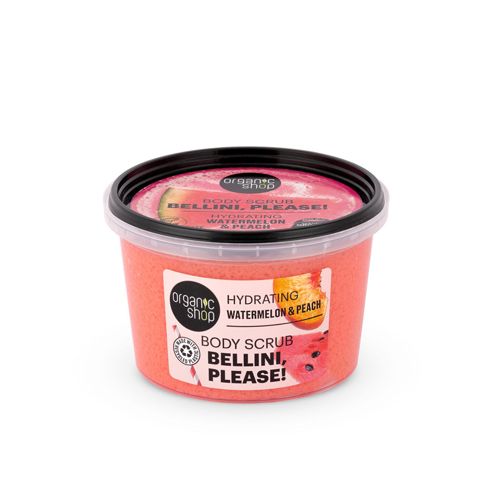 Organic Shop Hydrating Body Scrub Bellini Please (Watermelon & Peach) 250ml