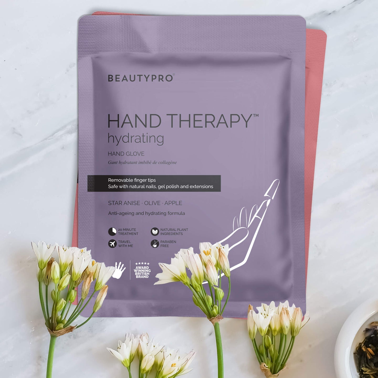 BeautyPro Hand Therapy Gloves - Collagen Infused - Star Anis