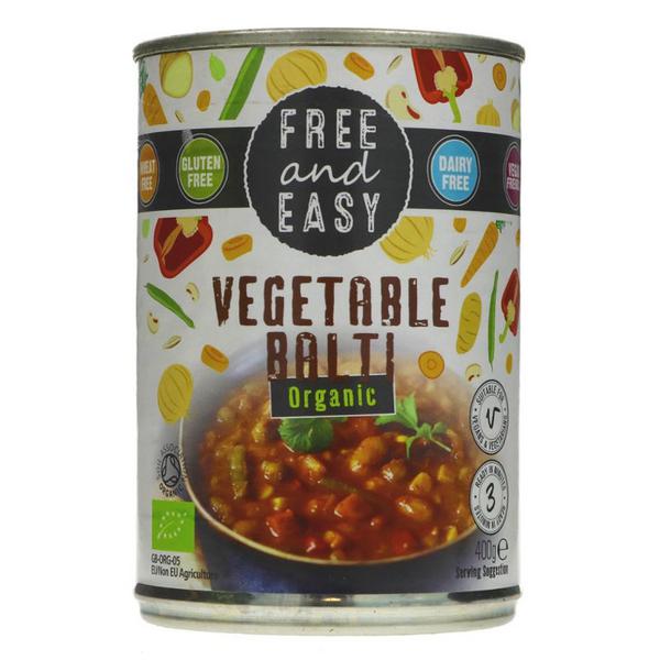 Free &amp; Easy Organic Vegetable Balti 400g Tin