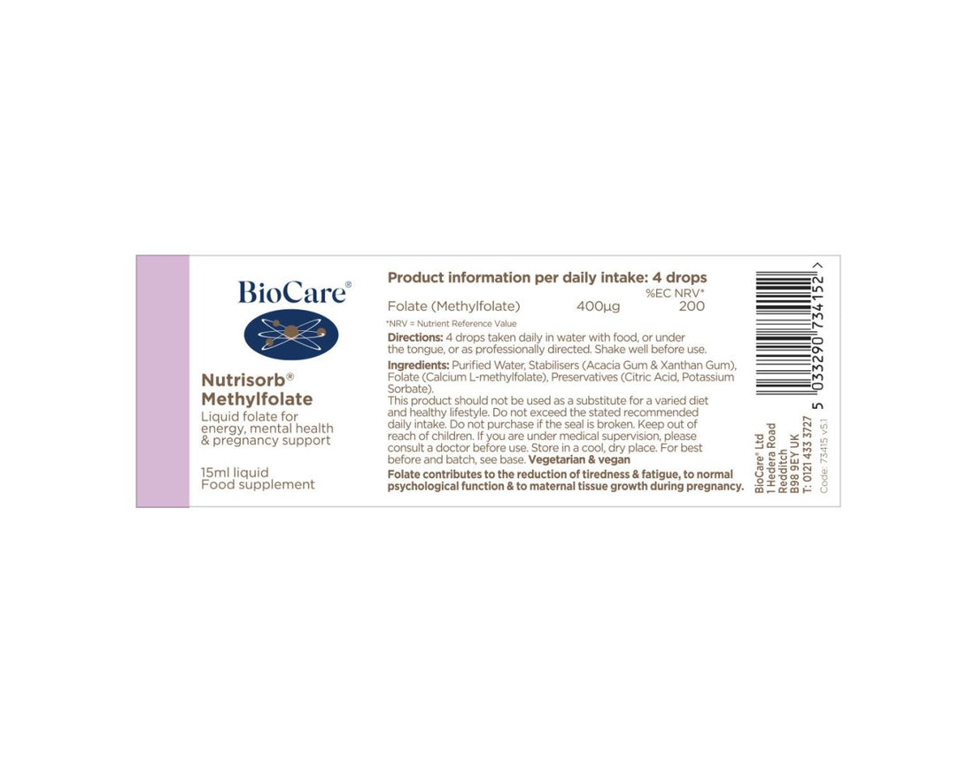 BioCare Nutrisorb Methylfolate (15ml)