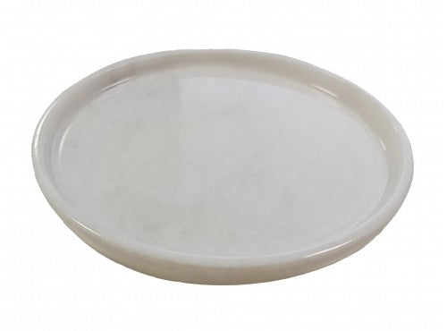 Himalayan White Hand Carved Sage Smudge Fireproof Plate 15cm