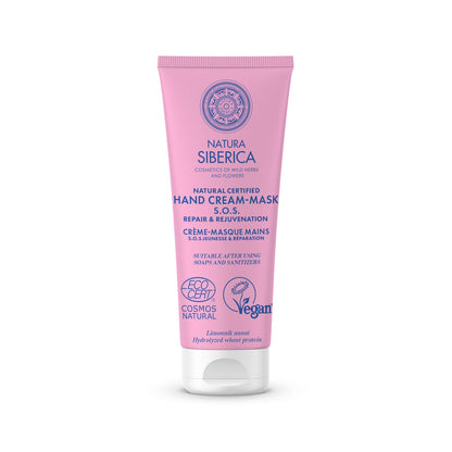 Natura Siberica Organic SOS Repair &amp; Moisturising Hand Cream Mask 75ml