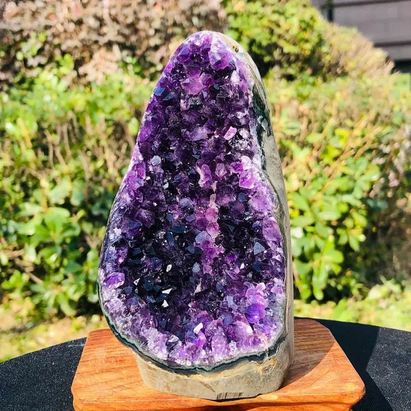 Amethyst Freestanding Cluster - Cut Base - 880g (Brazil)