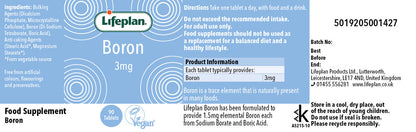 Lifeplan Boron 3mg (90 Tabs)