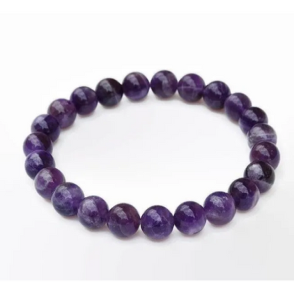Bracelet - Amethyst 8mm Ball (55mm) with Message Card