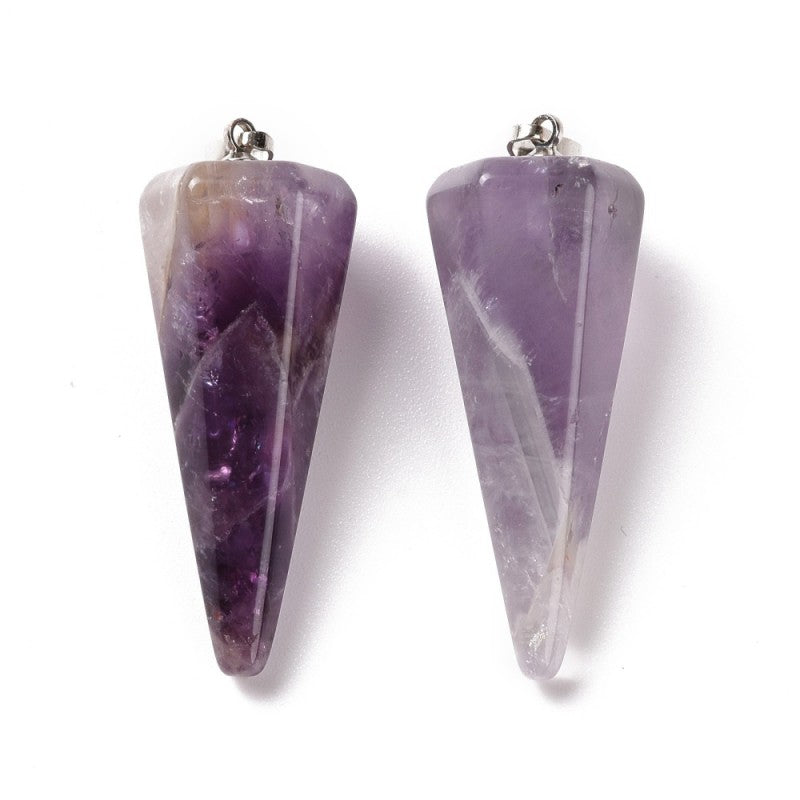 Amethyst Pendulum/Pendant Faceted 30mm-35mm