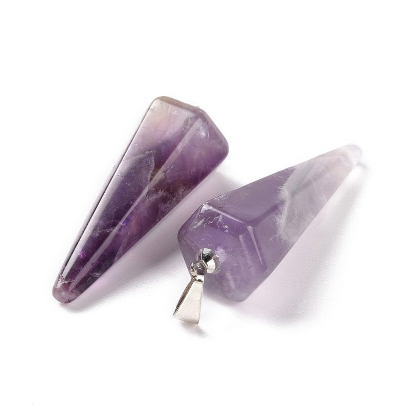 Amethyst Pendulum/Pendant Faceted 30mm-35mm