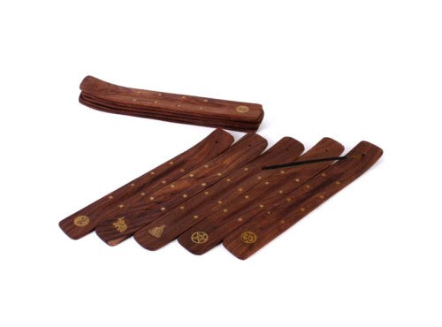 Ash Catcher Wooden - Brass Inlay 10"