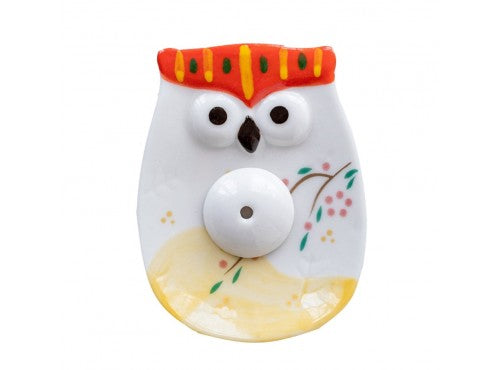 Porcelain Owl Incense Holder 70x55x10mm