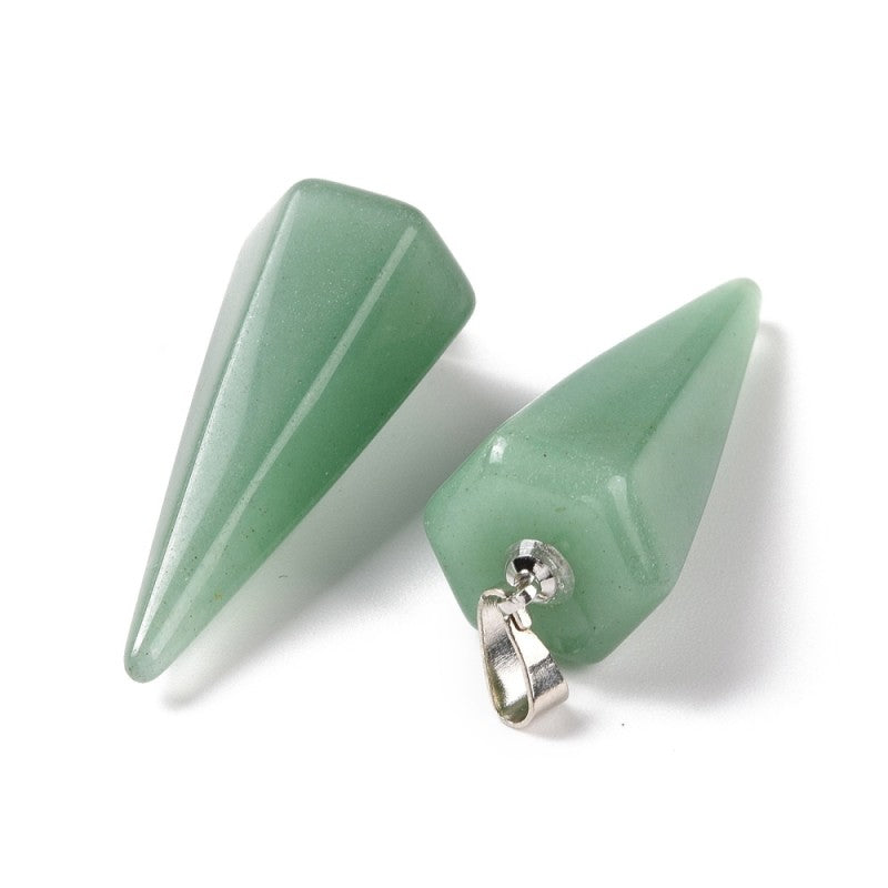 Pendulum/Pendant Faceted 30mm-35mm - Light Aventurine