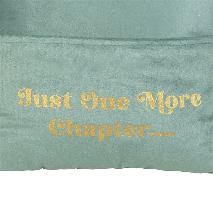 Cushion w/Book Pocket - "Just One More Chapter"
