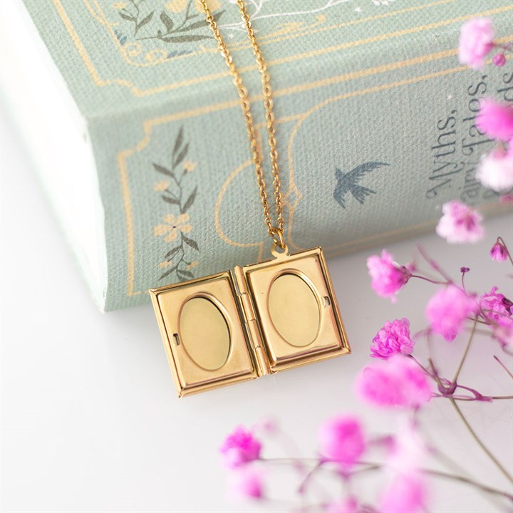 Locket/Necklace - Book Shaped - In a Gift Box
