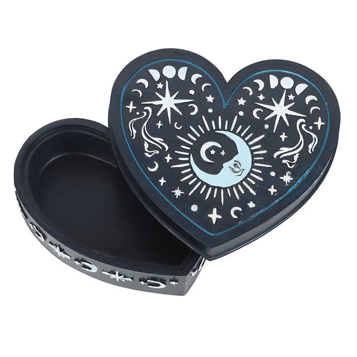 Trinket Box - Heart Shaped Blue Moon