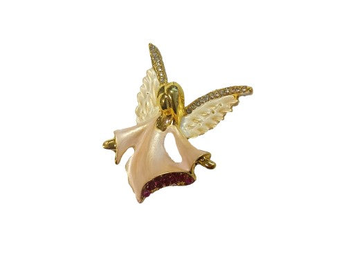 Brooch - Angel Ballerina Rhinestone Beige