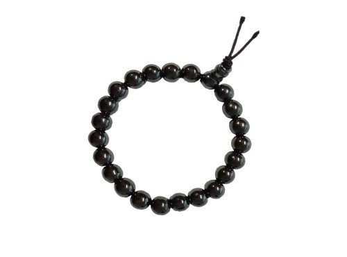 Hematite Buddha 8mm Ball Bracelet 52mm (Non-Magnetic)