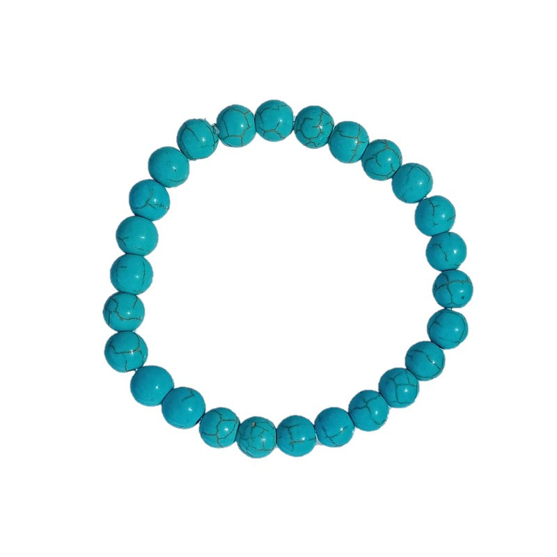 Turquoise African Gemstone 8mm Ball Bracelet 55mm