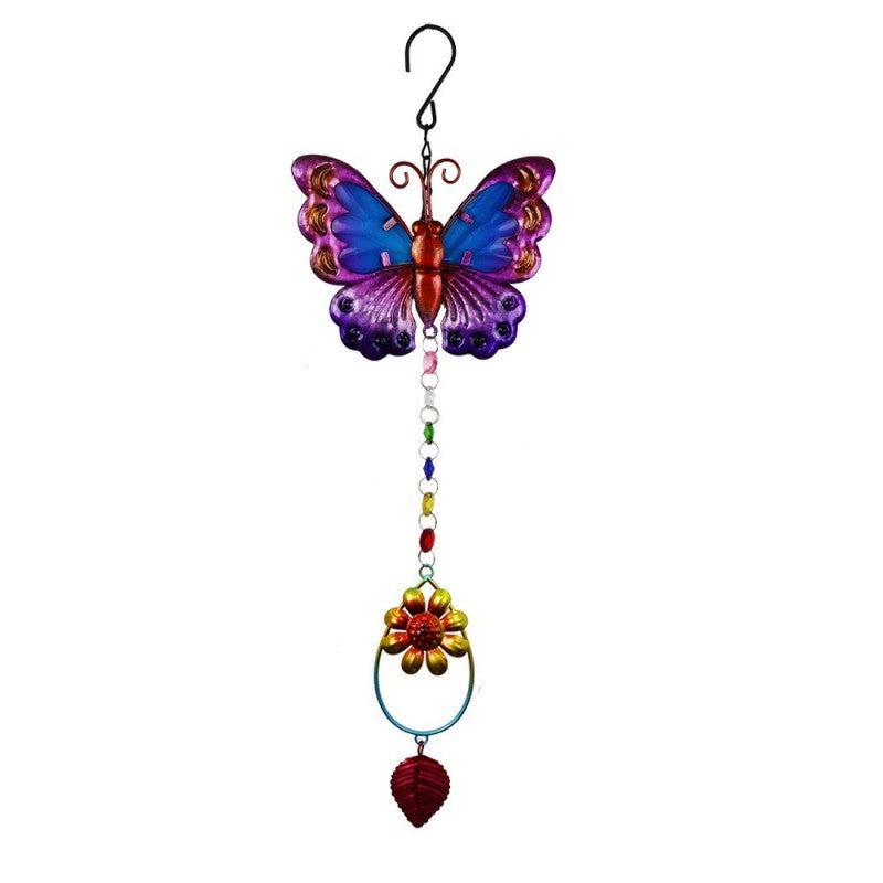 Butterfly Hanging Suncatcher Metal &amp; Glass