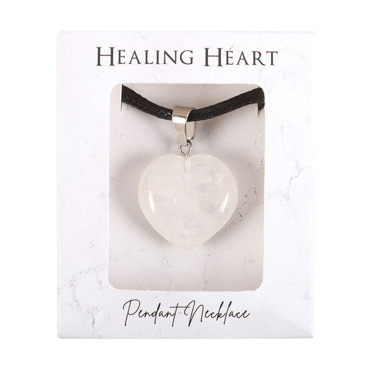 Necklace - Healing Heart Crystal - Clear Quartz