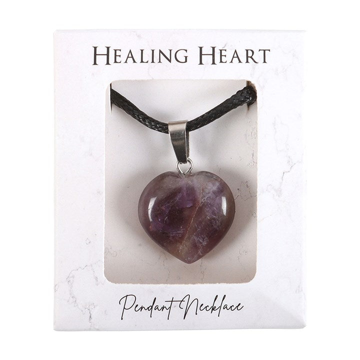 Necklace - Healing Heart Crystal - Amethyst