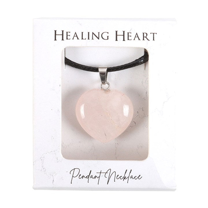 Necklace - Healing Heart Crystal - Rose Quartz