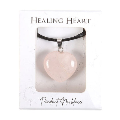 Necklace - Healing Heart Crystal - Rose Quartz