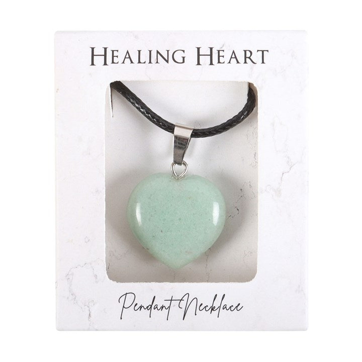 Necklace - Healing Heart Crystal - Green Aventurine