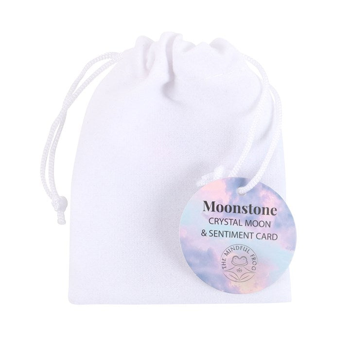 Crystal Moon In A Bag - Moonstone - &quot;Stay Wild&quot;