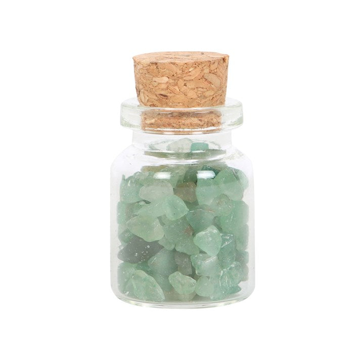 Jar of Luck Crystals In A Matchbox - Aventurine