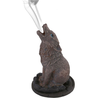 Incense Cone Holder - Wolf Design by Lisa Parker