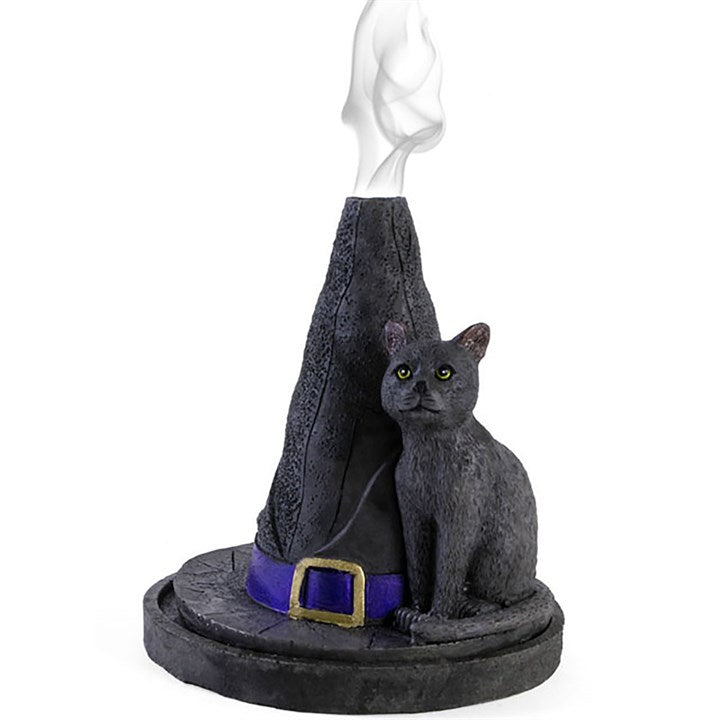 Incense Cone Holder - Witch Hat with Cat